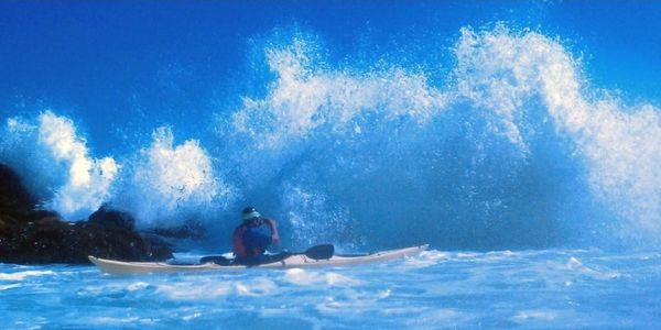 kayak and ledge wave