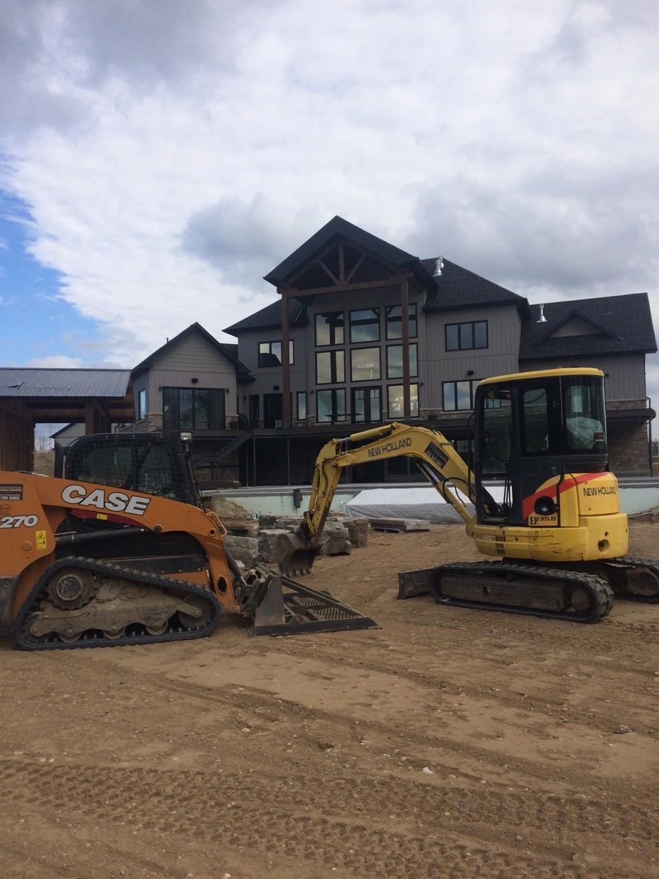 Our machines on a job site in Mono Ontario 