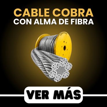 Cable tipo cobra con alma de fibra 6x19