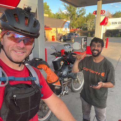 Eric morotcycle bikepacker