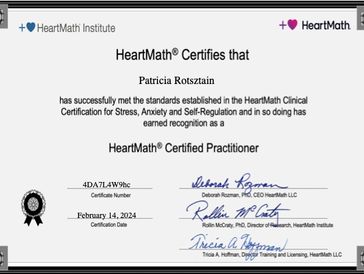 Heartmath Certification in Stress, Anxiety and Self Regulation