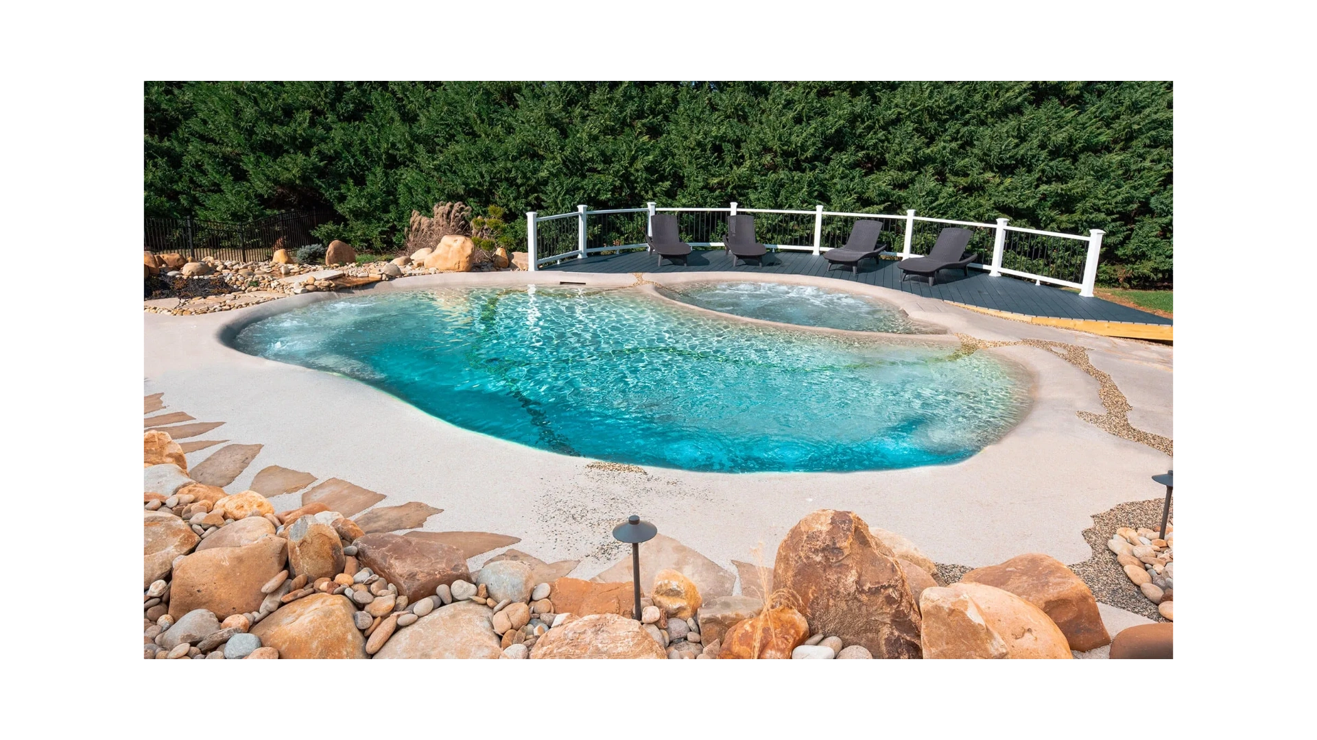 Biodesign beach sculpted natural pool