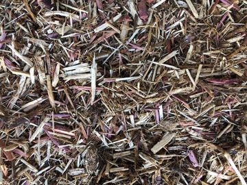 This all natural mulch is ground from Cedar trees. Cedar mulch is tan, brown and red in color.