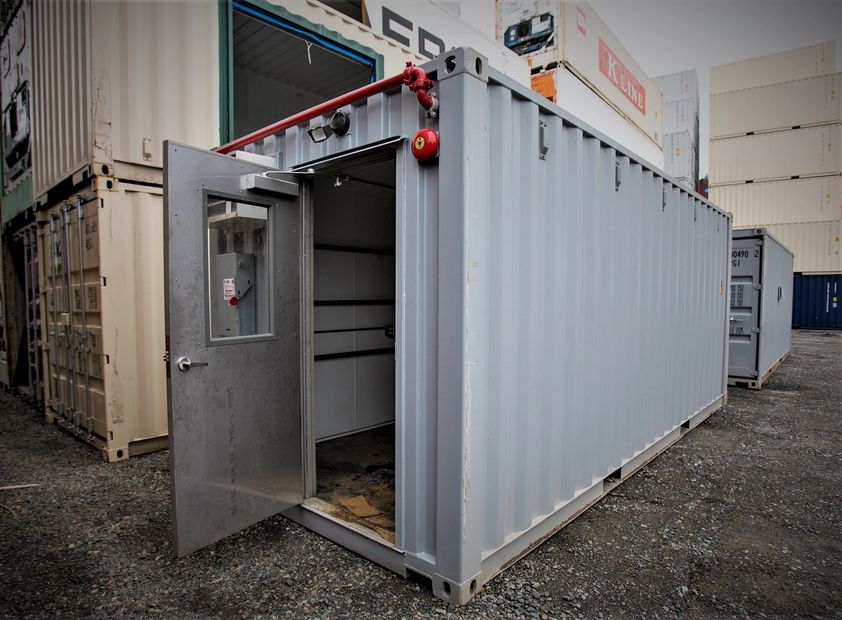 storage container, shipping container, rental container, modified container