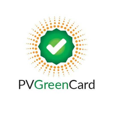 PV Green Card logo with a green checkmark.
