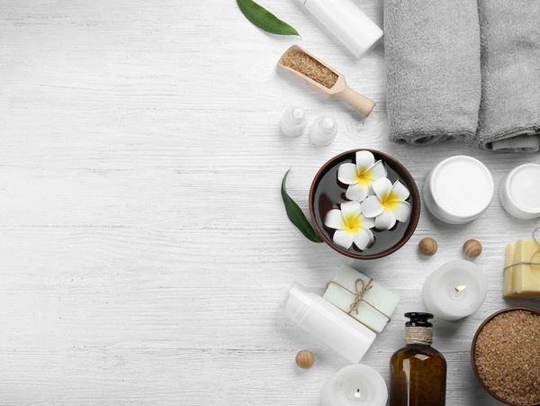 spa cream oil and soap