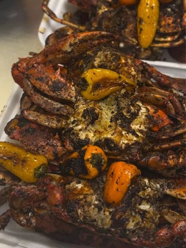 Famous Jerk Char Grilled Blue Crab