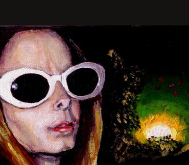 My sister as a vampire.