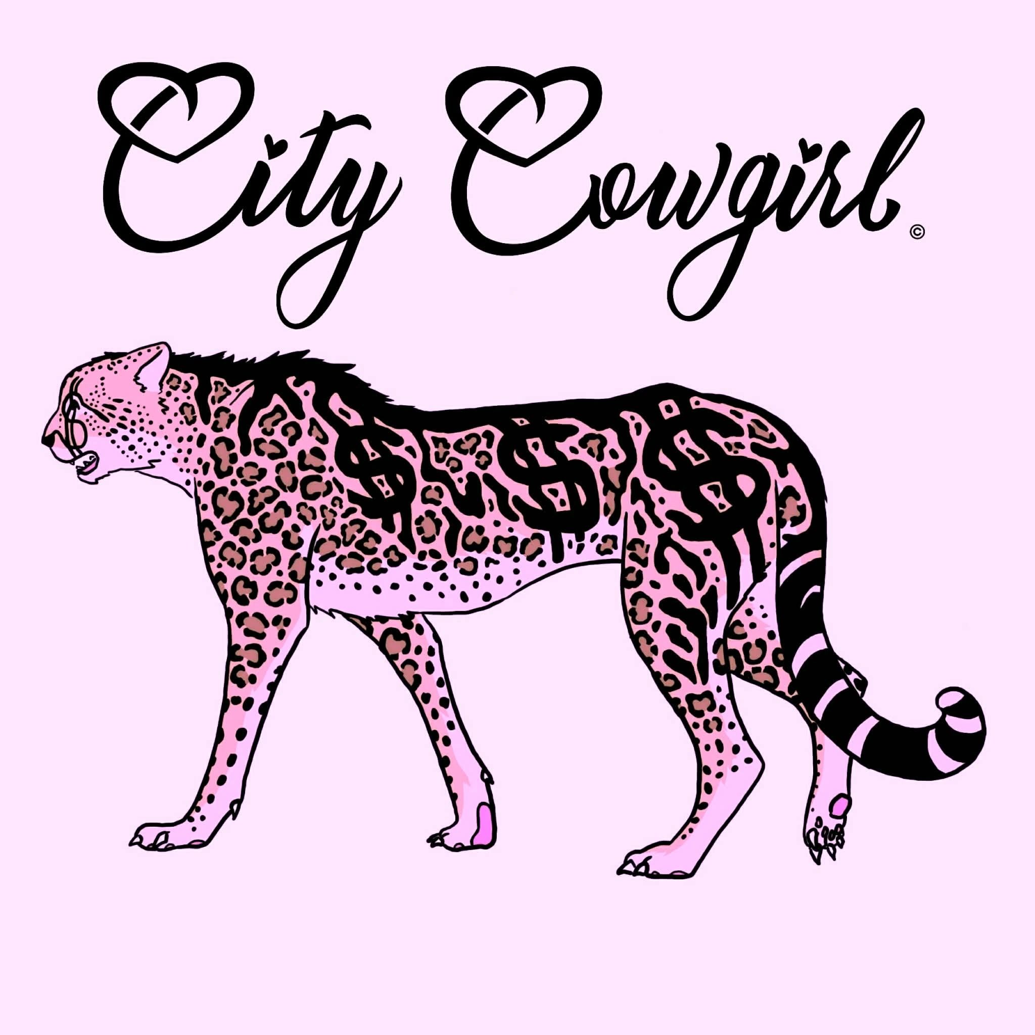Stylized pink City Cheetah