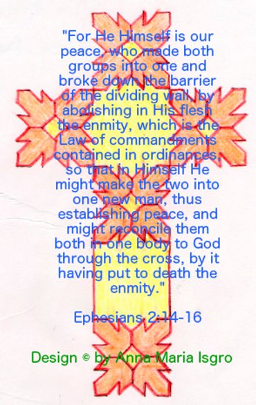 Orange & Yellow Flower cross with Scripture.