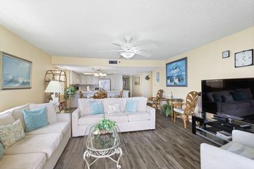 Living room with sofa bed, 55in.  flat screen TV,   Blu-ray player, Las Brisas 308, Madeira Beach Fl
