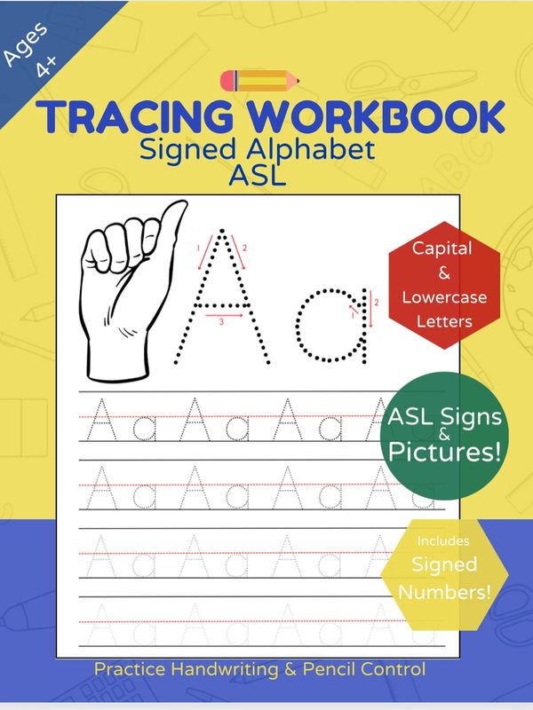 ASL sign language activity book