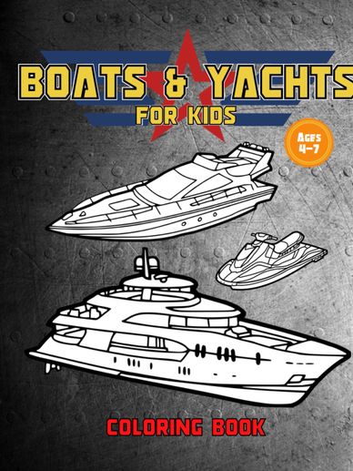 boats and yachts coloring books for kids