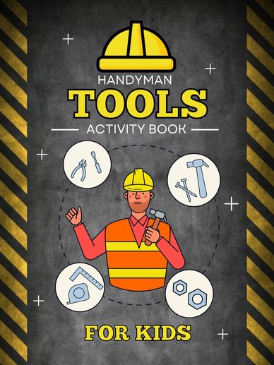 handyman tools activity book for kids