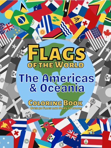world flags and maps America and Oceania