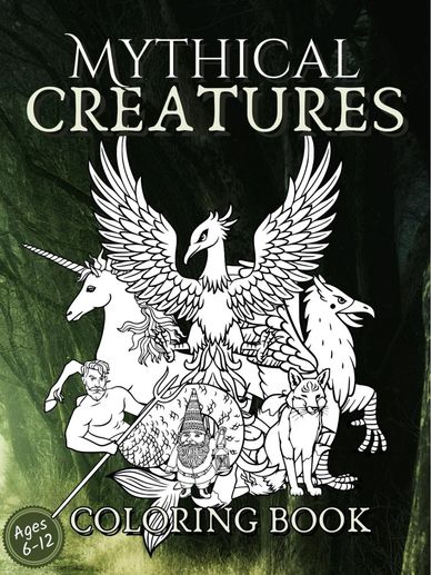fantastic mythical creatures coloring books for kids