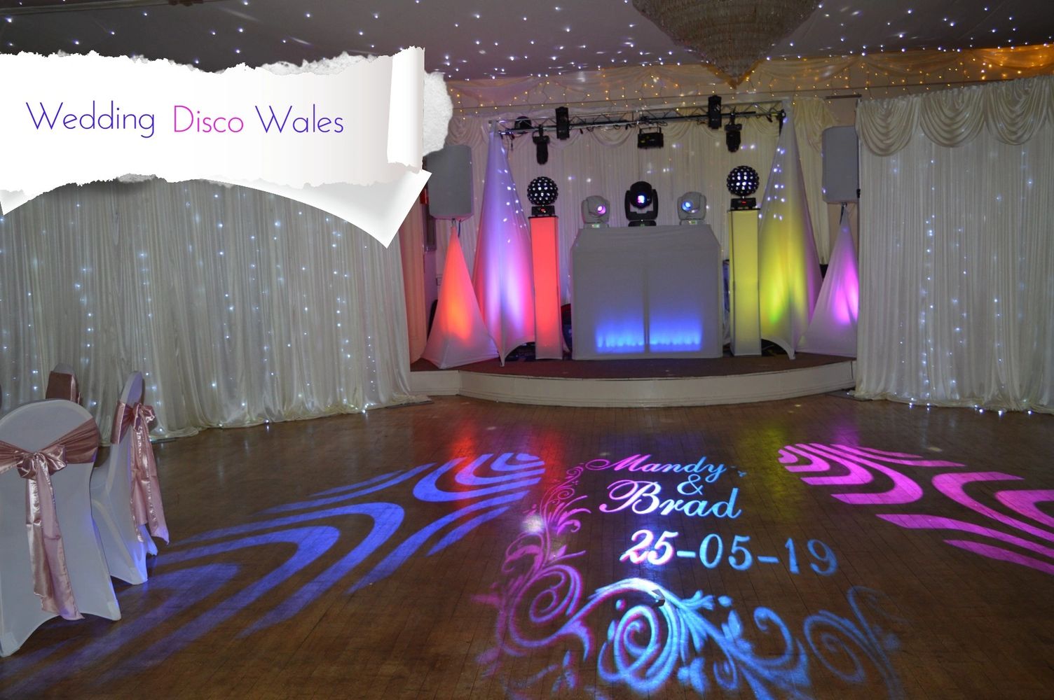 Large Disco & Custom Made Monogram Gobo