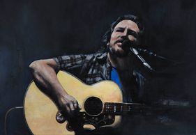 Eddie Vedder Painting by Pam Black