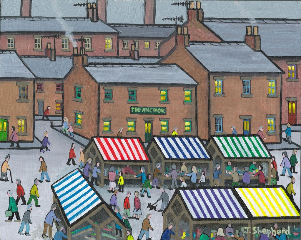Busy Market
A signed limited edition of 50 in the Northern art style.