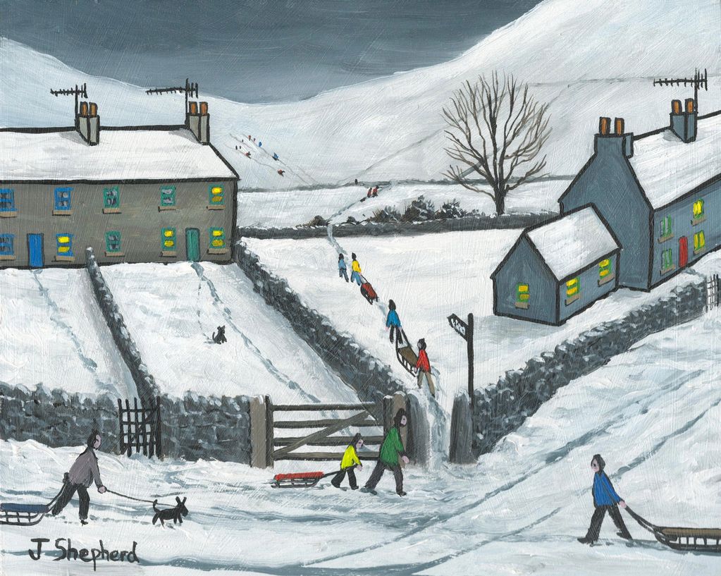 Off Sledging
A limited edition of 500 by Derbyshire artist J. Shepherd
