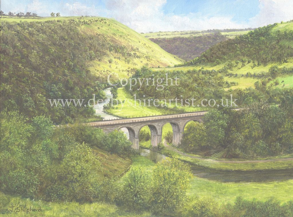 Derbyshire prints of Monsal Dale Viaduct.