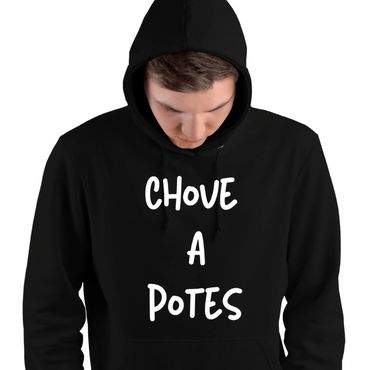 Sweat com capuz “Chove a potes” - Disponível em várias cores.