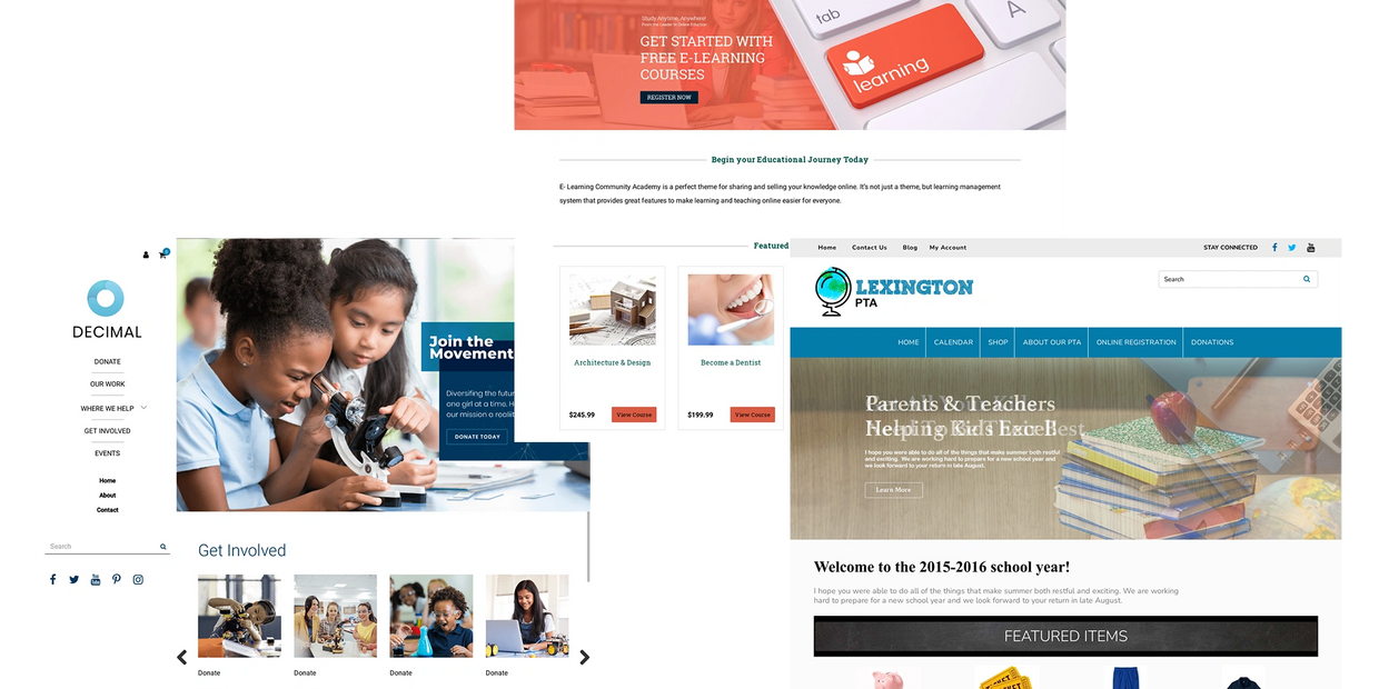 Premium Themes for the Education and Training Industry
