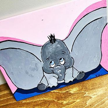 Painting of Disney's Dumbo by Synergy Music Academy are student
