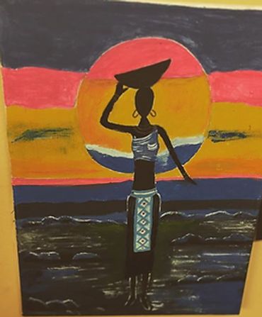 Acrylic art painting by Brampton student