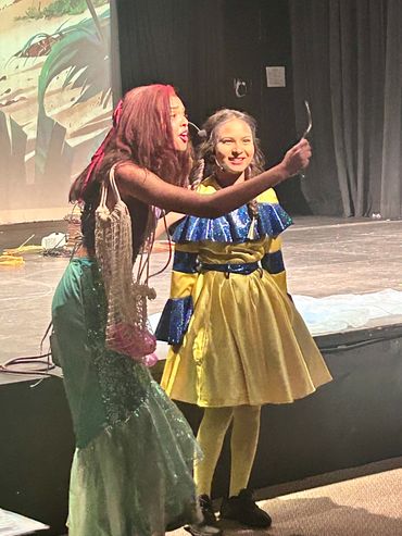 Synergy theatre students performing the Little Mermaid at Cyril Clark Theatre