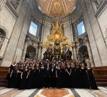 Wagner College Choir at the Saint Peter's Basilica, in the Vatican