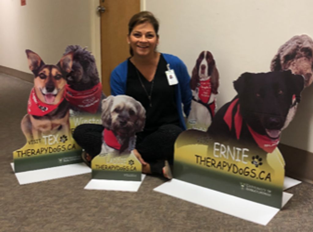 Therapy dogs getting sent out to various hospitals in Saskatoon Saskatchewan canada