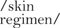 Large black writing stating skin regimen.