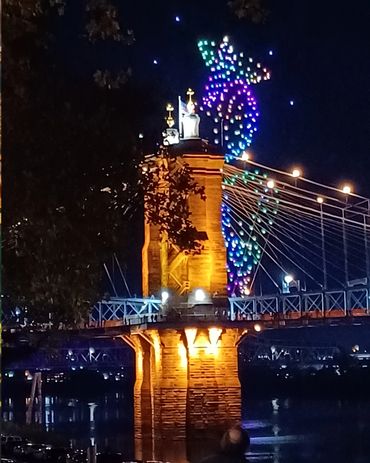 Drone show during BLINK event 2024