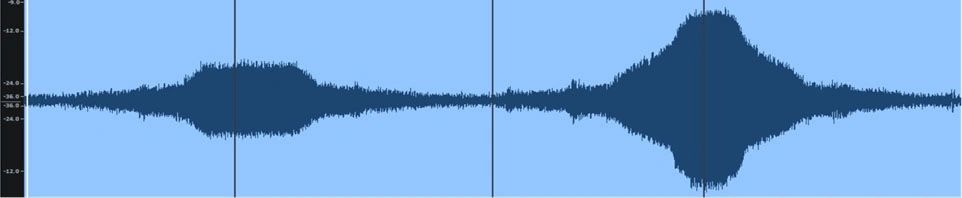 The difference in sound level between two slightly different driver designs.