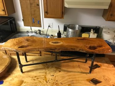Coffee table for Bad Wolf Brewing Company.