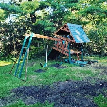 swingset play house removal
