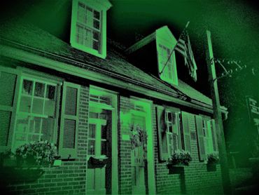 Ghostly Image of the Barbara Fritchie House. Ghost Tour. Cemetery Tour.