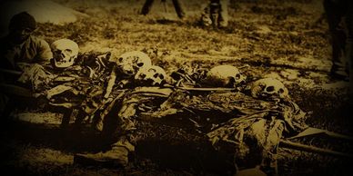 Ghostly Image of Civil War Dead. Ghost Tours. Cemetery Tours.