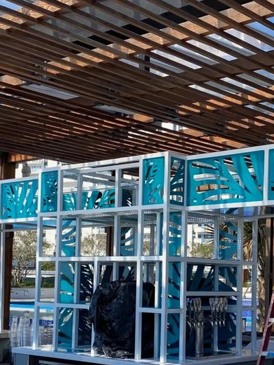 Custom frame at The Cavalier Beach Bar