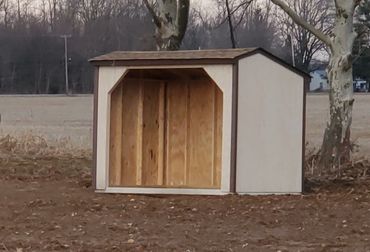 Customer requested basic three sided shelter. Can also be used for livestock run in shed with addit