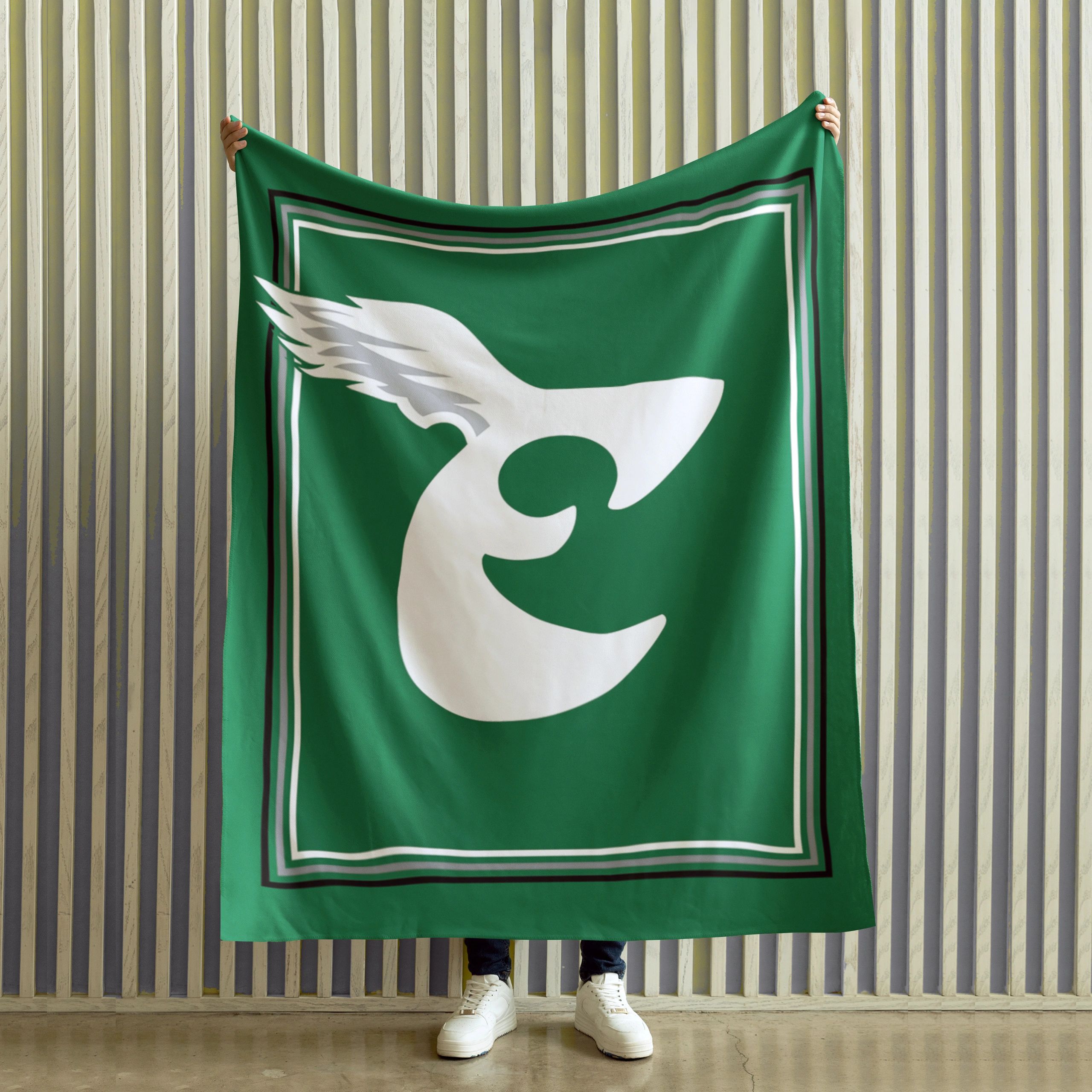 retro philadelphia eagles kelly green blanket
