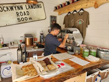 Kingston Blake at Bean on the Dock at Rockwynn Cottages