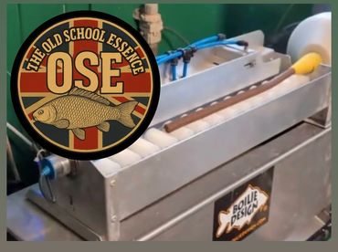 Metal machine with a fish logo and OSE emblem overlay.
