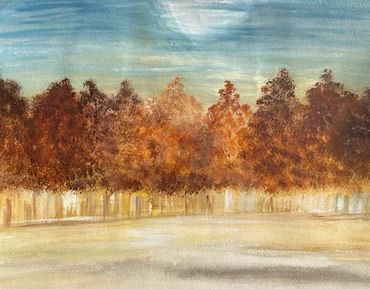 Poplars in the moonlight