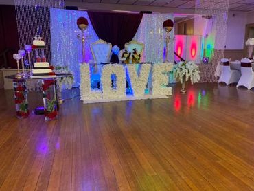 Wedding reception set-up