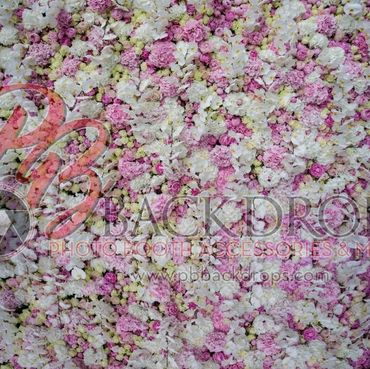 Spring Flowers Backdrop for Photo Booth Rental, VIP Step and Repeat or Video Guestbook Activation.
