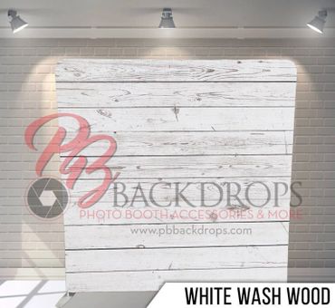 White Wash Wood Backdrop for Photo Booth Rental, VIP Step and Repeat or Video Guestbook Activation.