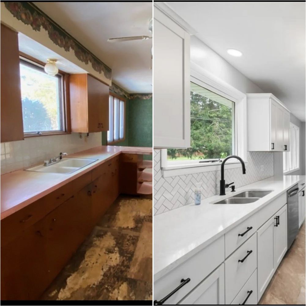 Before and after kitchen remodel