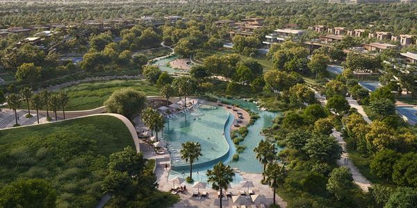 Community view of lush nature at Wilds Dubai villa community